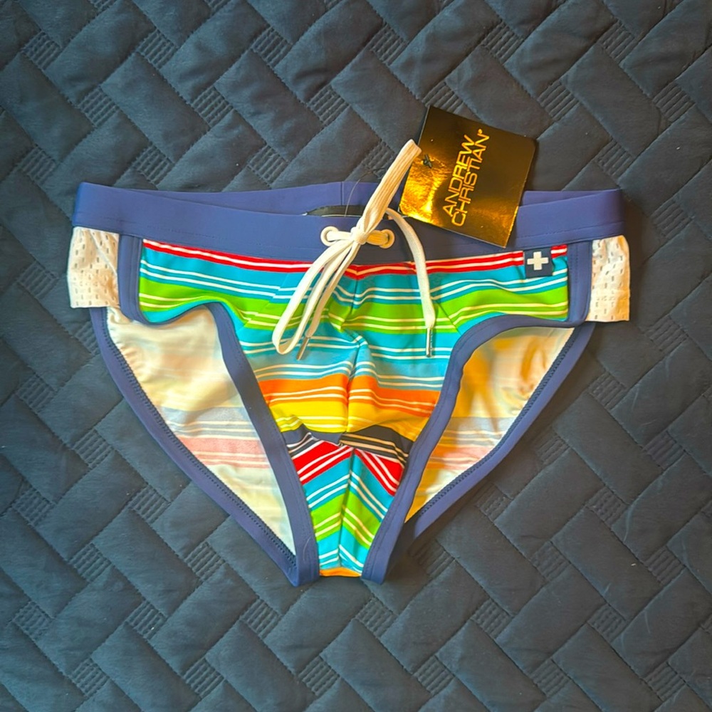 Men’s Andrew Christian swim brief size XS new